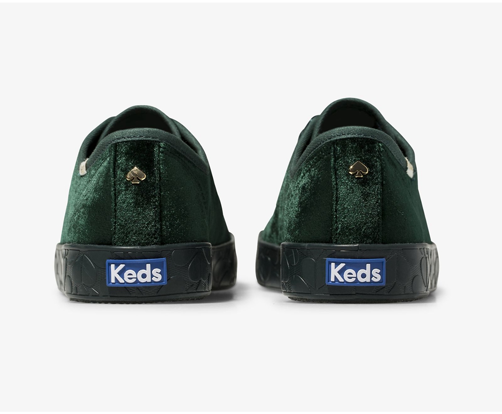 Keds Womens Sneakers Green - Kate Spade new york Kickstart Logo Foxing - 968AQGRDS